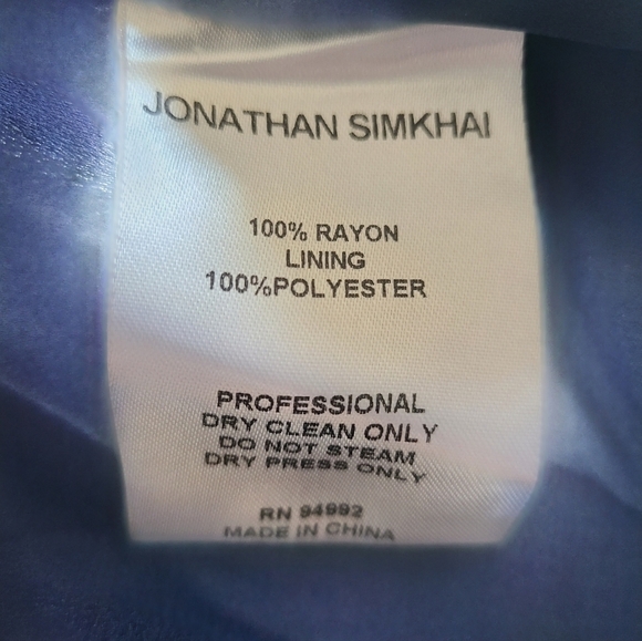 Jonathan Simkhai Wrap-Effect Jumpsuit, Size 6, Blue | Khaki, NWT - Picture 14 of 16